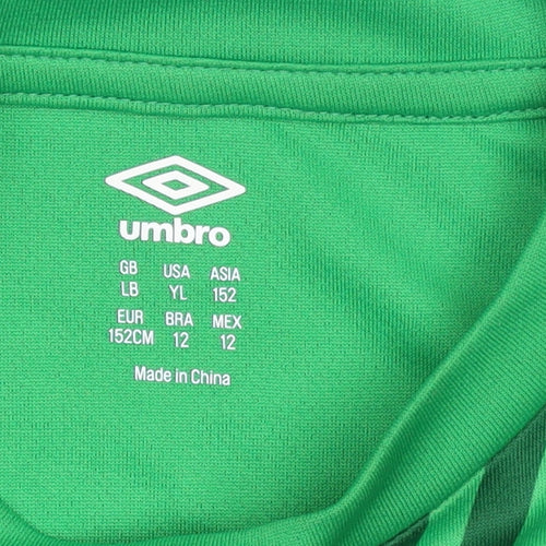 Umbro Boys Green Shamrock Rovers Football Jersey T-Shirt 12 Years