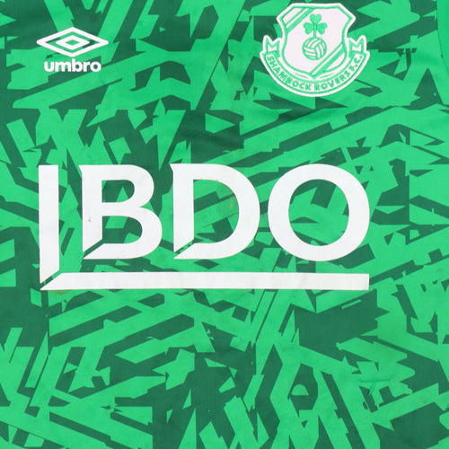 Umbro Boys Green Shamrock Rovers Football Jersey T-Shirt 12 Years