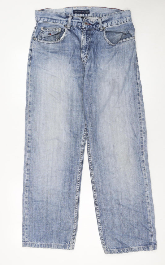 Tommy Hilfiger Men's Blue 32 Straight Leg Denim Jeans