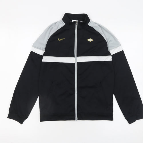 Nike Boys Black Dri-FIT Track Jacket M 137-147cm Full Zip Lined Sportswear