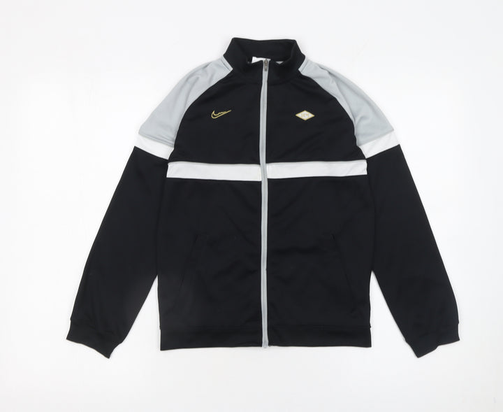 Nike Boys Black Dri-FIT Track Jacket M 137-147cm Full Zip Lined Sportswear