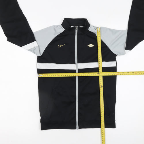 Nike Boys Black Dri-FIT Track Jacket M 137-147cm Full Zip Lined Sportswear
