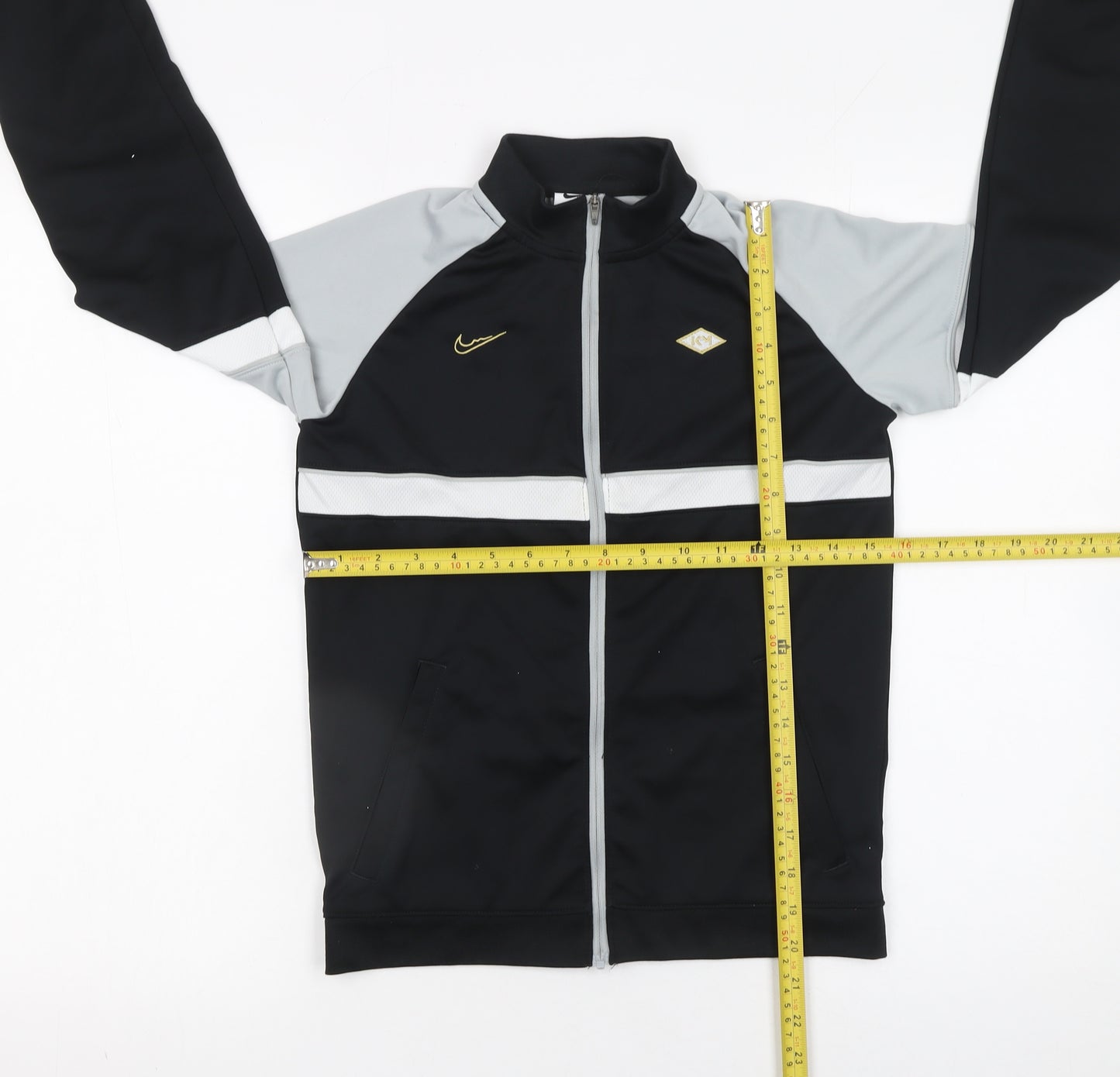 Nike Boys Black Dri-FIT Track Jacket M 137-147cm Full Zip Lined Sportswear