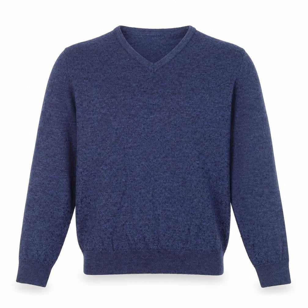 St. Bernard for Dunnes Stores Men's Blue V-Neck Wool Blend Jumper Size L