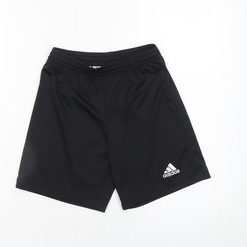 adidas Boys Black 9-10 Years Athletic Activewear Shorts