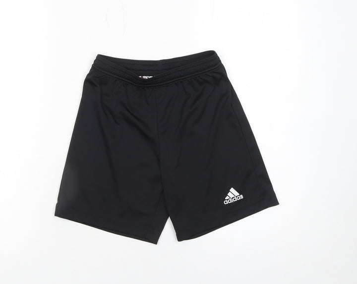 adidas Boys Black 9-10 Years Athletic Activewear Shorts