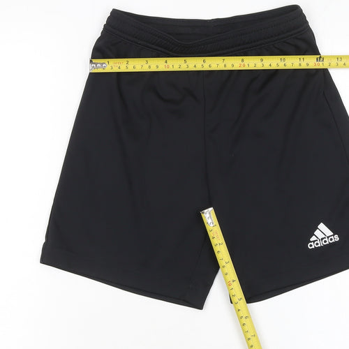 adidas Boys Black 9-10 Years Athletic Activewear Shorts