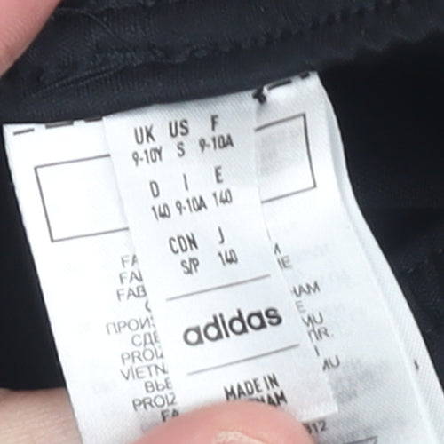 adidas Boys Black 9-10 Years Athletic Activewear Shorts