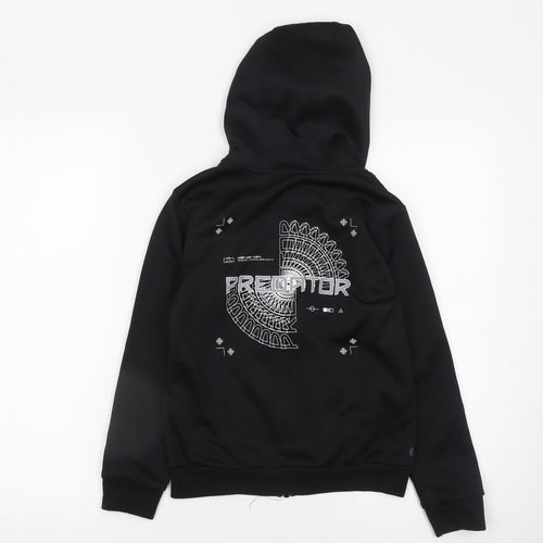 adidas Boys Black Predator Full Zip Hoodie 9-10 Years Sportswear