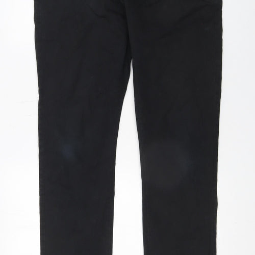 Dunnes Stores Mens Black Chino Trousers 36W 34L Cotton Stretch