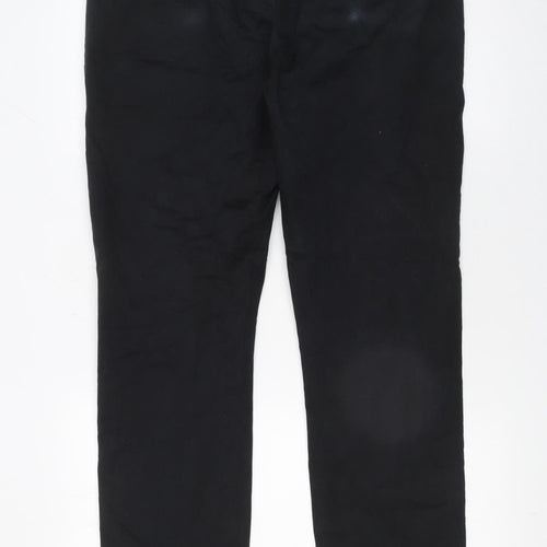 Dunnes Stores Mens Black Chino Trousers 36W 34L Cotton Stretch