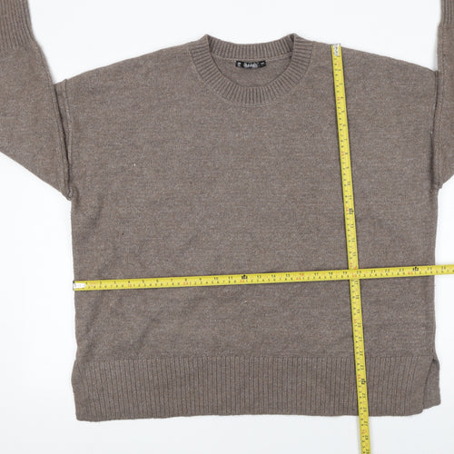 Dunnes Stores Women Brown Crew Neck Long Sleeve Pullover Jumper Size L