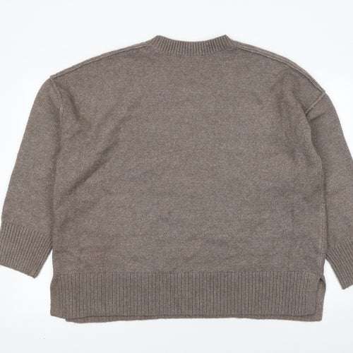 Dunnes Stores Women Brown Crew Neck Long Sleeve Pullover Jumper Size L