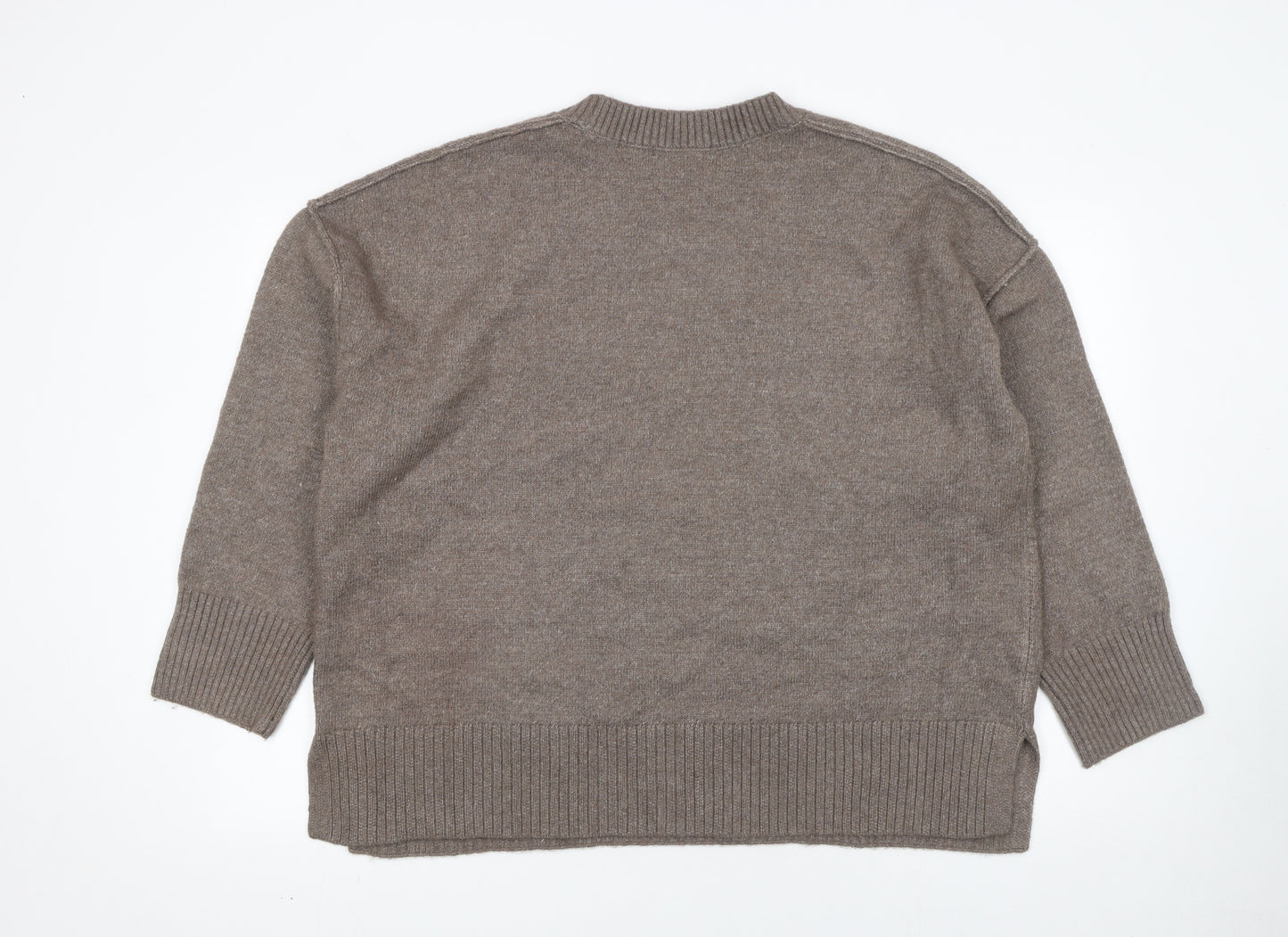 Dunnes Stores Women Brown Crew Neck Long Sleeve Pullover Jumper Size L