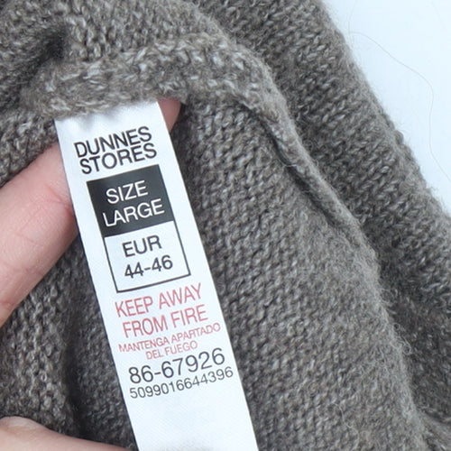 Dunnes Stores Women Brown Crew Neck Long Sleeve Pullover Jumper Size L