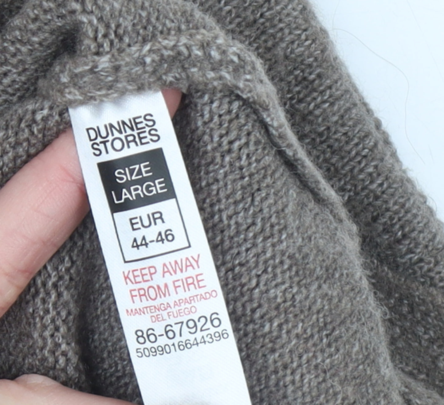 Dunnes Stores Women Brown Crew Neck Long Sleeve Pullover Jumper Size L