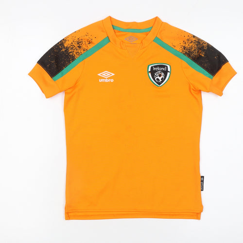 Umbro Boys Orange Ireland Football Jersey T-Shirt 10-11 Years