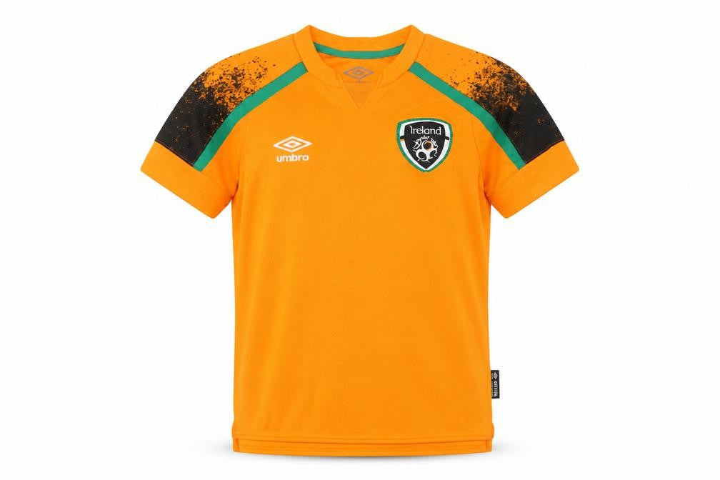 Umbro Boys Orange Ireland Football Jersey T-Shirt 10-11 Years