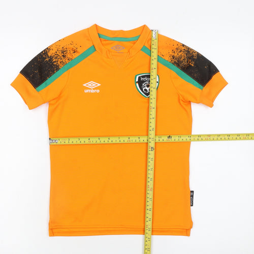 Umbro Boys Orange Ireland Football Jersey T-Shirt 10-11 Years