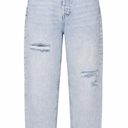 H&M Women’s Blue Distressed High Rise Mom Jeans Size 8