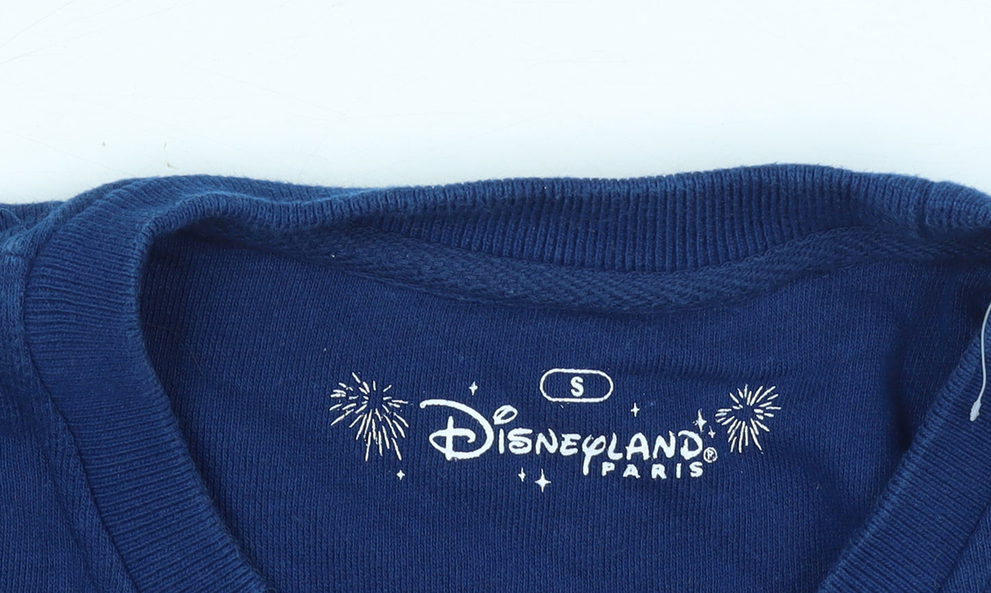 Disneyland Paris Women's Blue Mickey Mouse Sweatshirt Size S