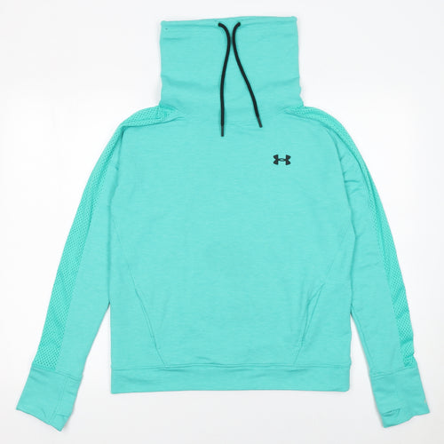 Under Armour Women's Blue Pullover Hoodie Size S Loose Fit Sportswear