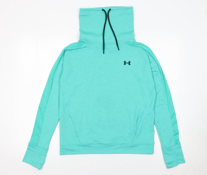 Under Armour Women's Blue Pullover Hoodie Size S Loose Fit Sportswear