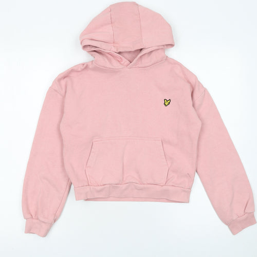 Lyle & Scott Girls Pink Pullover Hoodie 10-11 Years Hooded Sweatshirt
