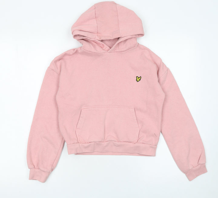 Lyle & Scott Girls Pink Pullover Hoodie 10-11 Years Hooded Sweatshirt