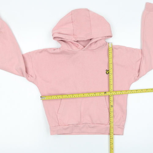 Lyle & Scott Girls Pink Pullover Hoodie 10-11 Years Hooded Sweatshirt
