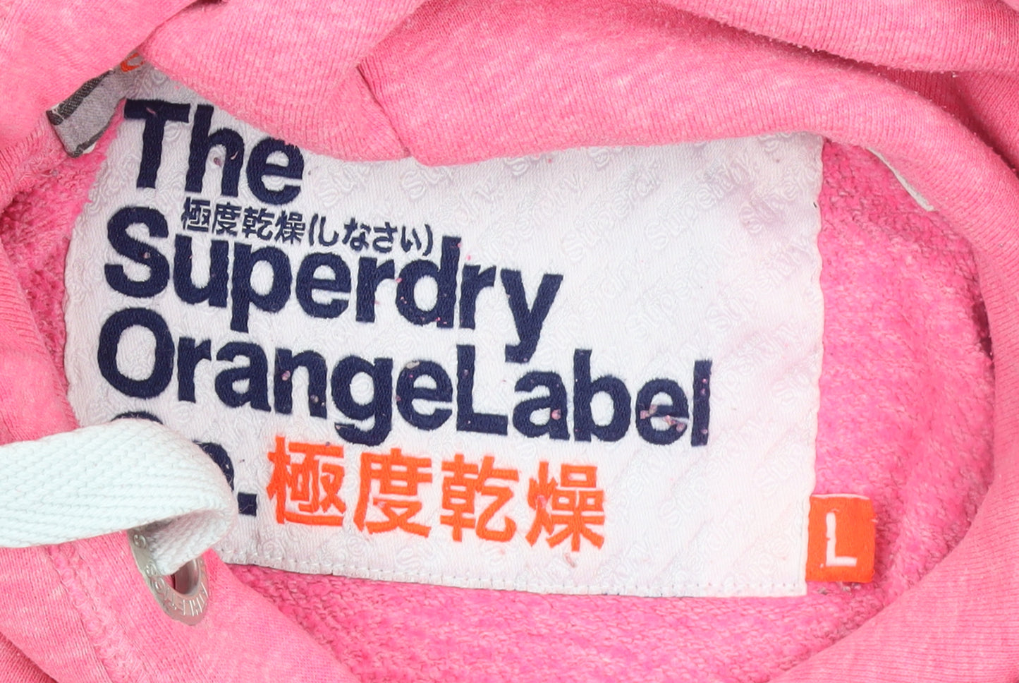 Superdry Orange Label Women’s Pink Pullover Hoodie Size L
