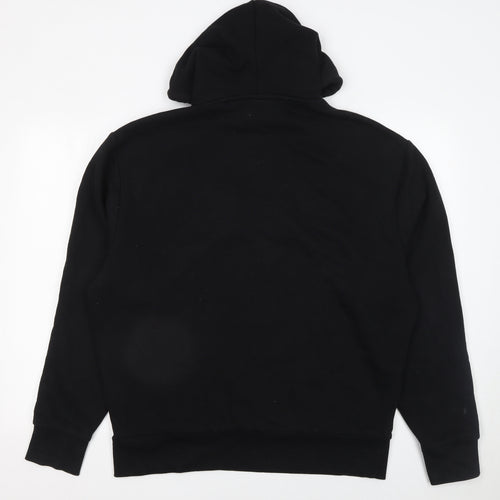 Collusion Womens Black Hoodie Size 10 Cotton Blend Pullover