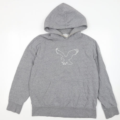 American Eagle Outfitters Men's Grey Pullover Hoodie M