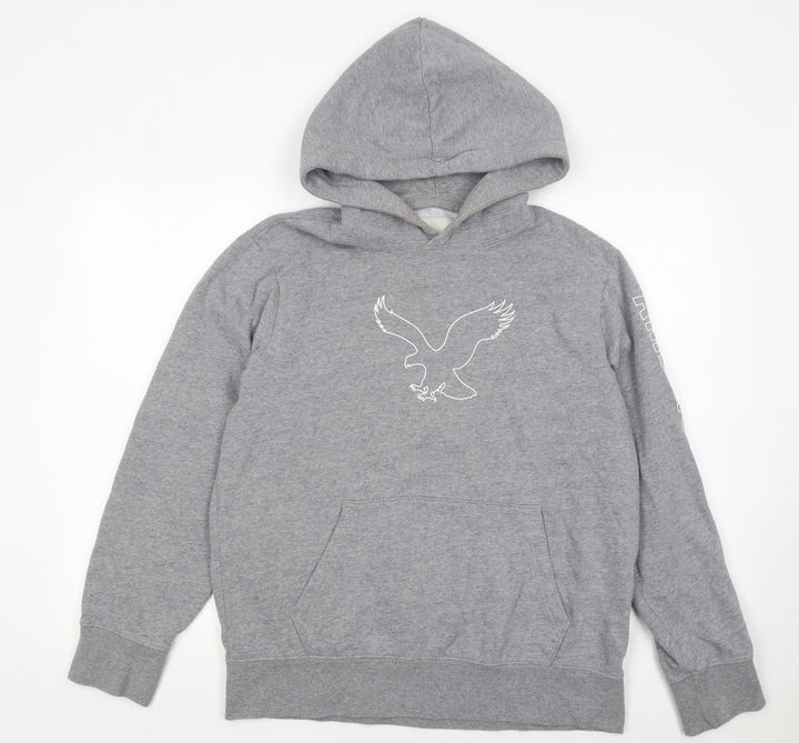 American Eagle Outfitters Men's Grey Pullover Hoodie M