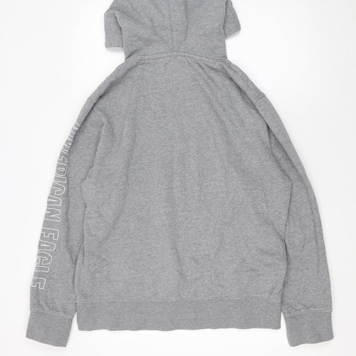 American Eagle Outfitters Men's Grey Pullover Hoodie M