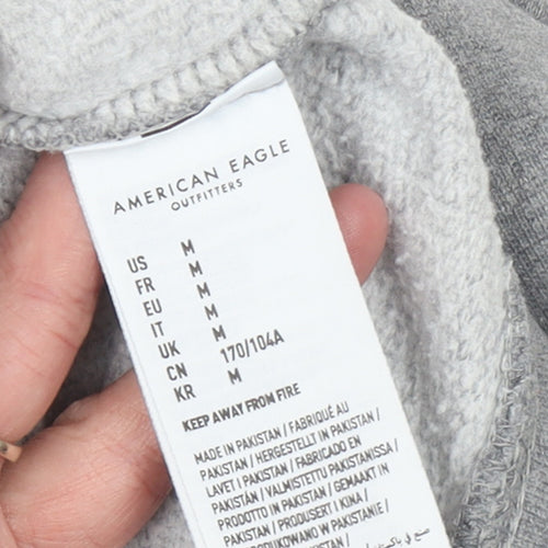 American Eagle Outfitters Men's Grey Pullover Hoodie M