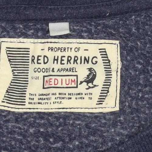 Red Herring Men's Blue Medium Pullover Sweatshirt Long Sleeve