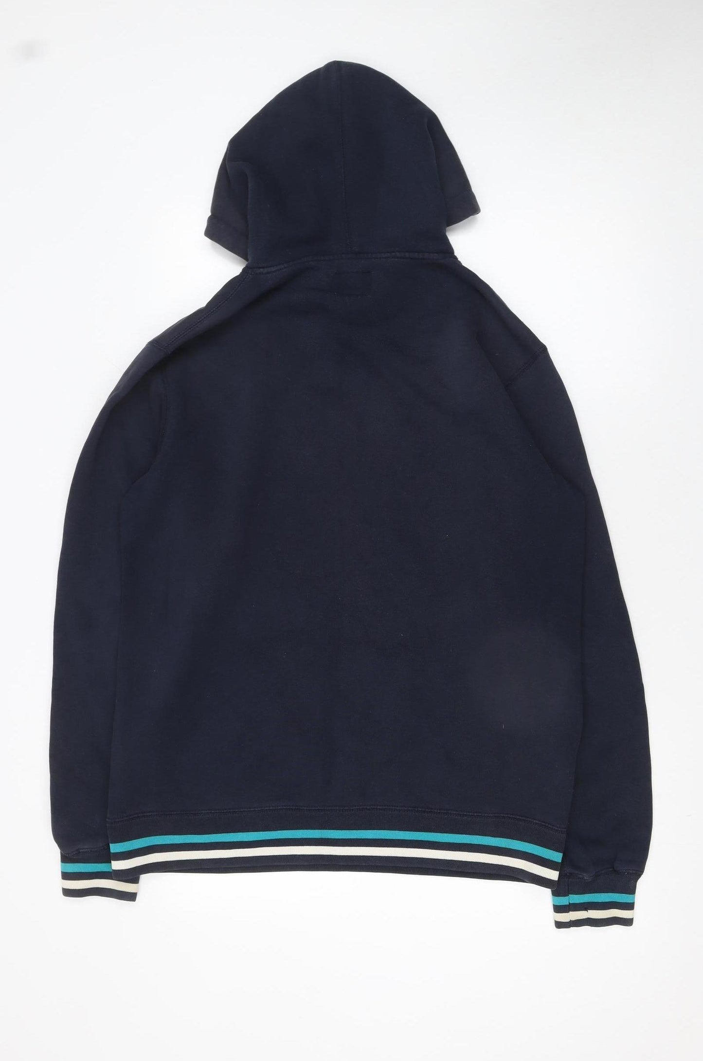 HUF Men's Blue Pullover Hoodie Medium Graphic Fleece Sweatshirt