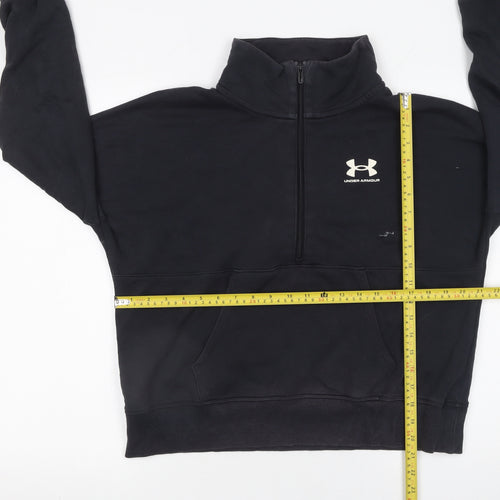 Under Armour Women's Black Medium 1/2 Zip Loose Fit Sweatshirt