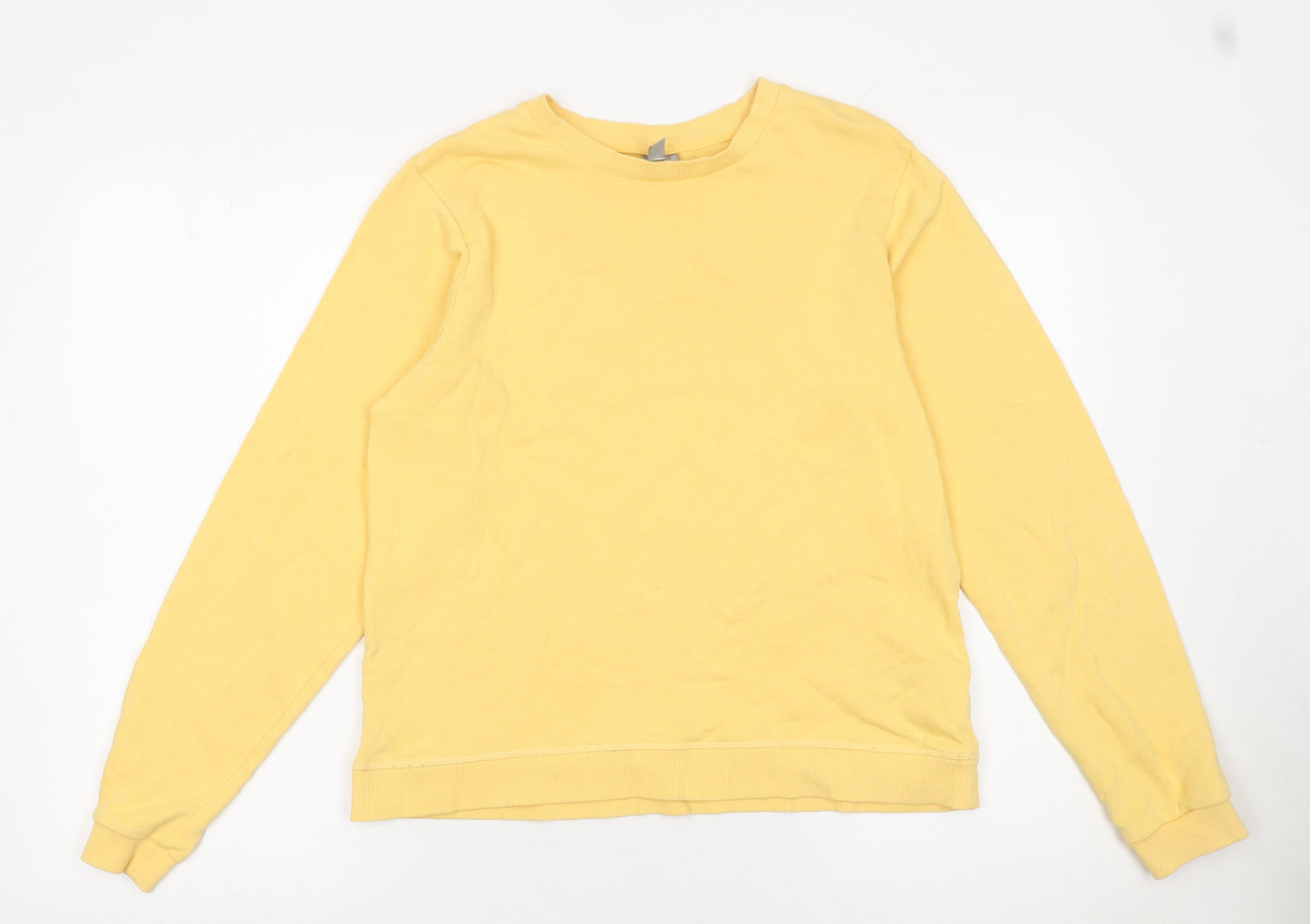 ASOS Women’s Yellow Cotton Crew Neck Pullover Sweatshirt Size 10