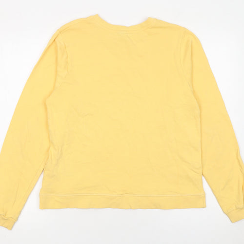 ASOS Women’s Yellow Cotton Crew Neck Pullover Sweatshirt Size 10