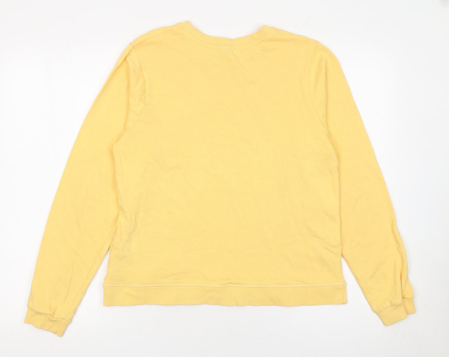 ASOS Women’s Yellow Cotton Crew Neck Pullover Sweatshirt Size 10