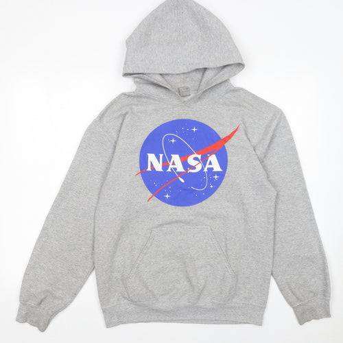 Gildan Men's Grey NASA Logo Pullover Hoodie Size S