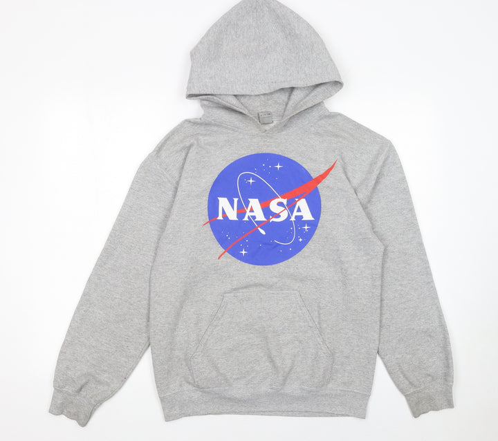 Gildan Men's Grey NASA Logo Pullover Hoodie Size S