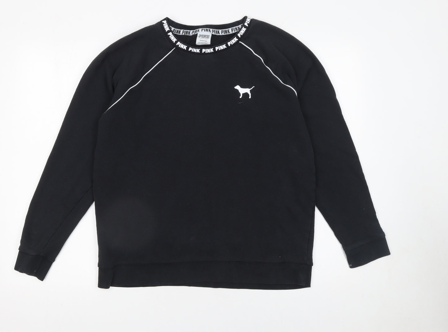 Victoria's Secret PINK Women's Black Crew Neck Pullover Sweatshirt Size S