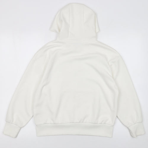 Primark Girls White Full Zip Hoodie 8 Years Miami Beach Club Graphic