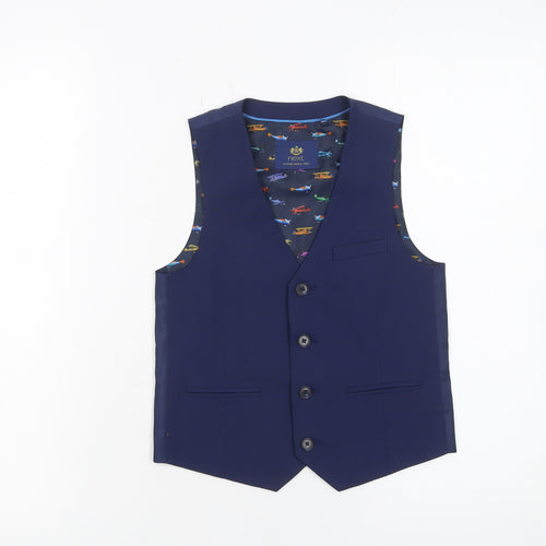 Next Boys Blue Waistcoat 7 Years Formal Wedding Suit Waistcoat
