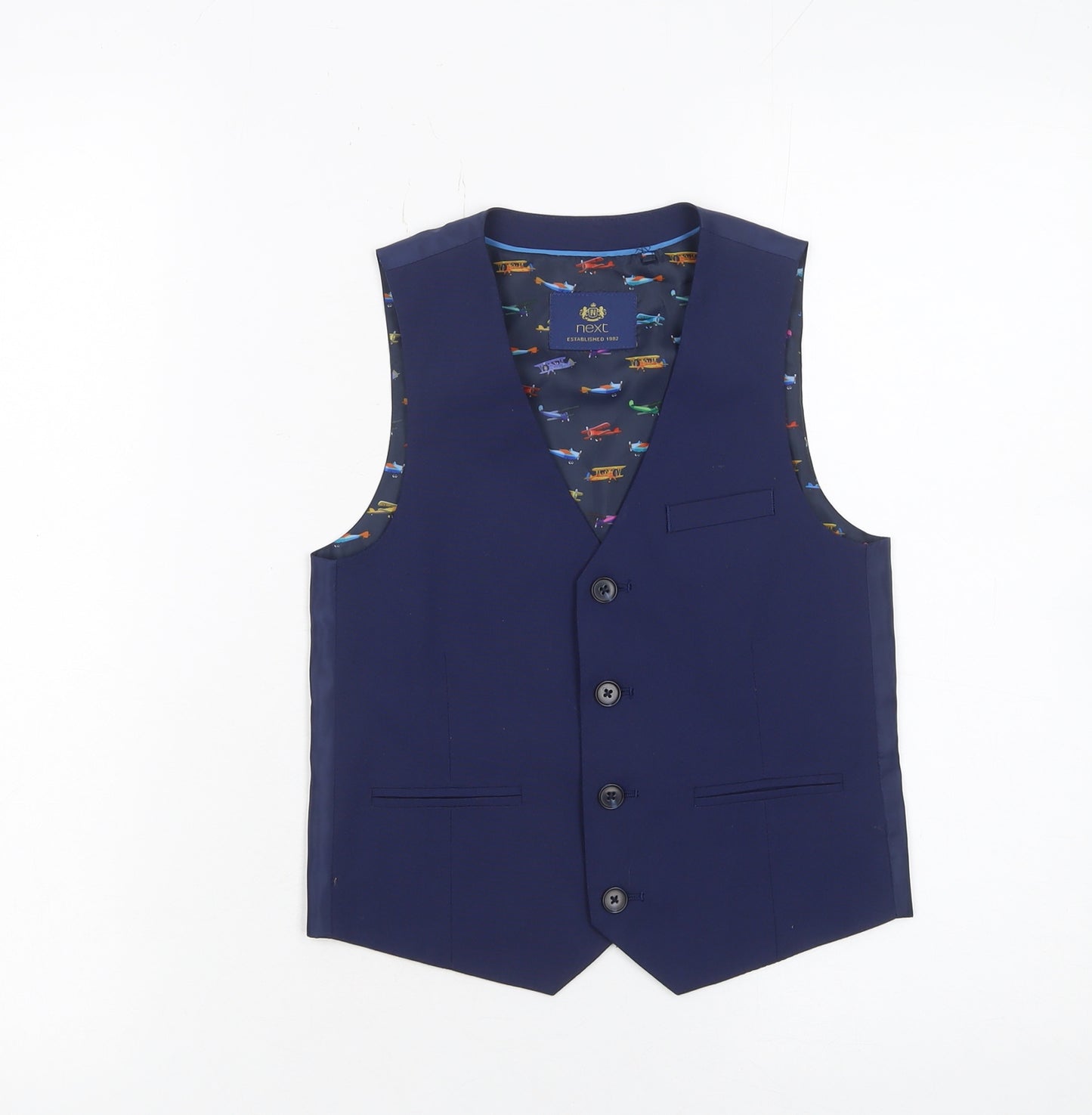 Next Boys Blue Waistcoat 7 Years Formal Wedding Suit Waistcoat