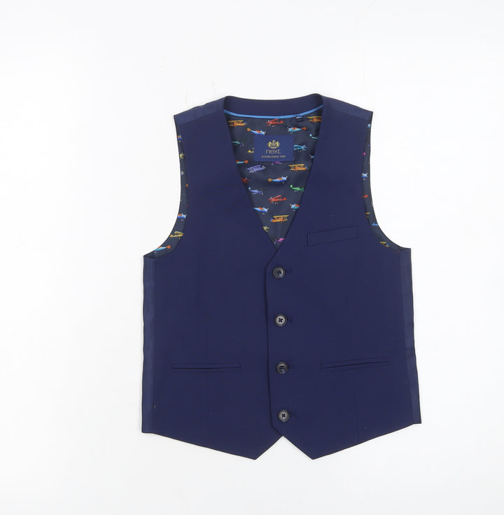 Next Boys Blue Waistcoat 7 Years Formal Wedding Suit Waistcoat