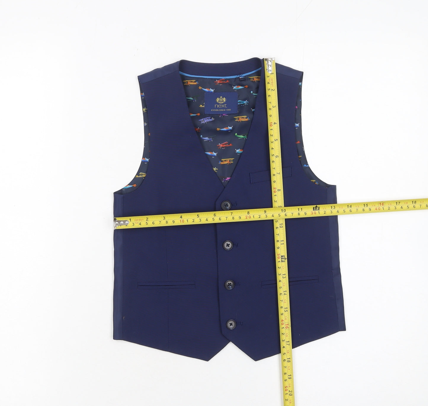 Next Boys Blue Waistcoat 7 Years Formal Wedding Suit Waistcoat